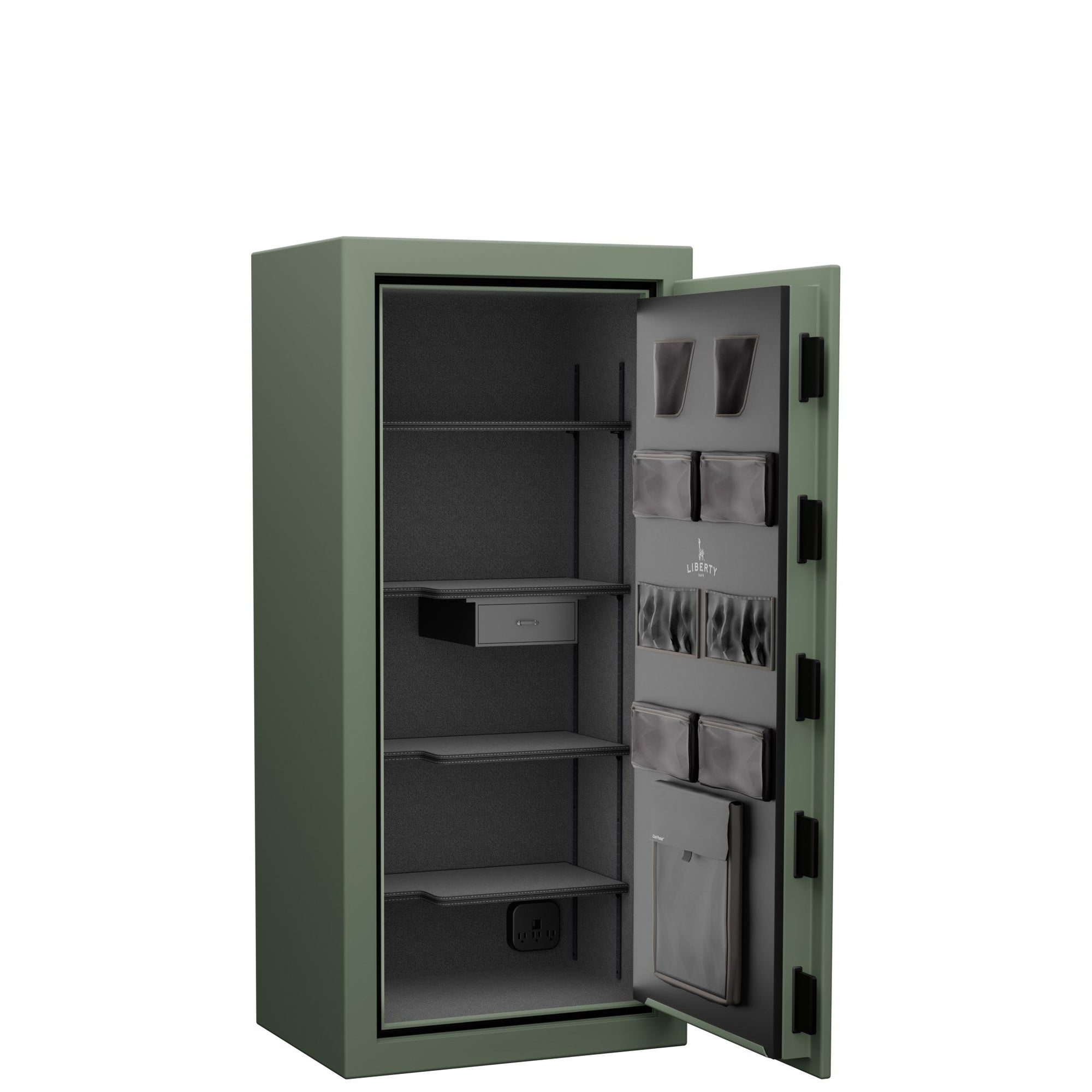 Home SE | Home Series 20 | Level 4 Security | 90 Minute Fire Protection | Dimensions: 60.5"(H) x 28"(W) x  20"(D) | Frontier Sage Textured Limited Edition Safe Colors - Closed Door