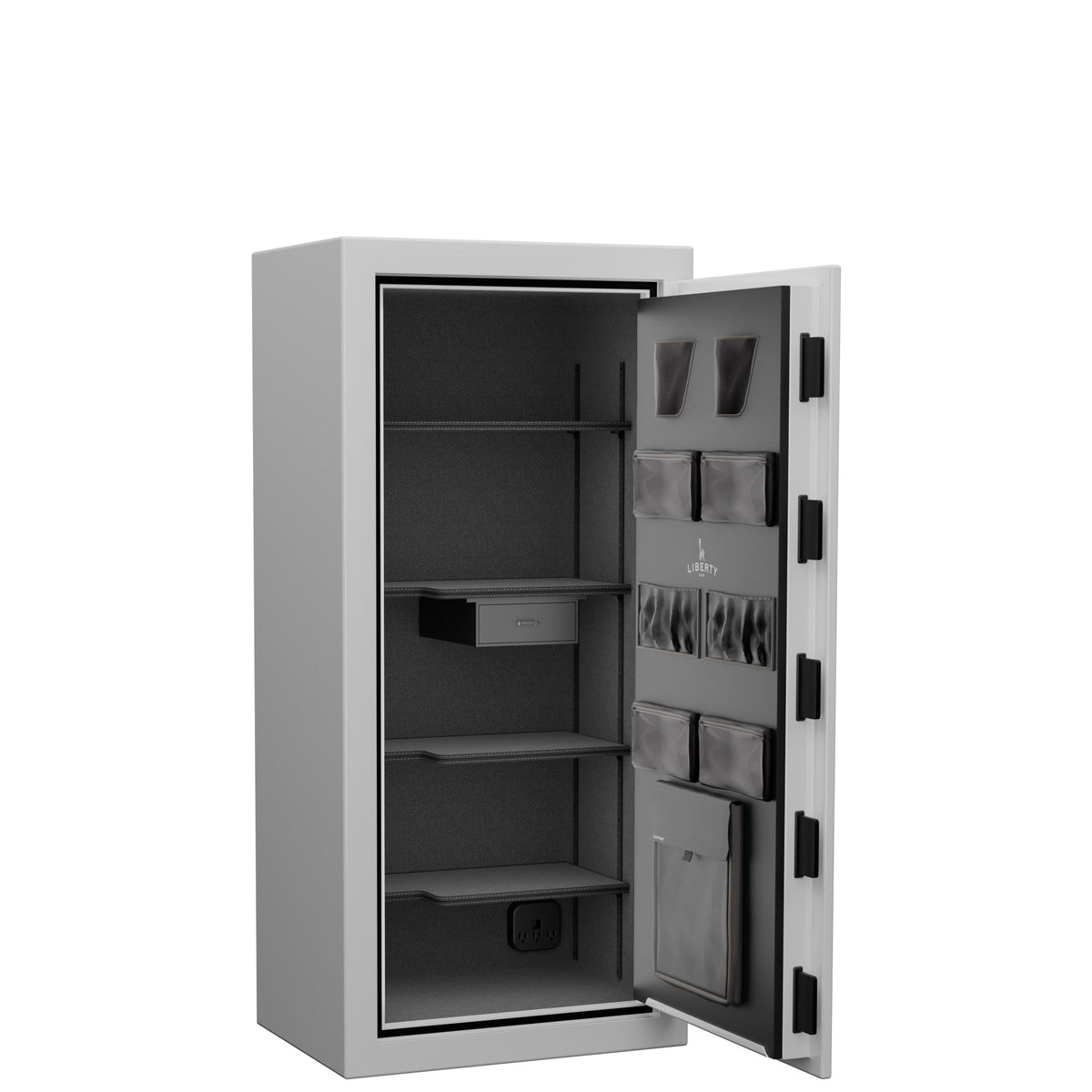 Home SE | Home Series 20 | Level 4 Security | 90 Minute Fire Protection | Dimensions: 60.5&quot;(H) x 28&quot;(W) x  20&quot;(D) | Icy White Gloss Limited Edition Safe Colors - Open Door