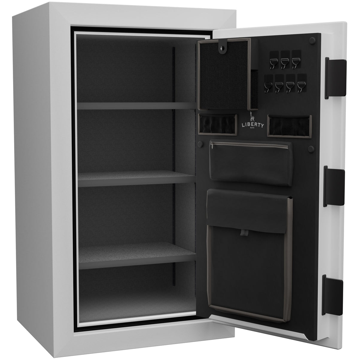 Home Series | 12 | Level 1 Security | 60 Minute Fire Protection | Dimensions 42.125&quot;(H) x 24.125&quot;(W) x 20&quot;(D*) | Textured White Limited Edition Safe Colors - Open Door